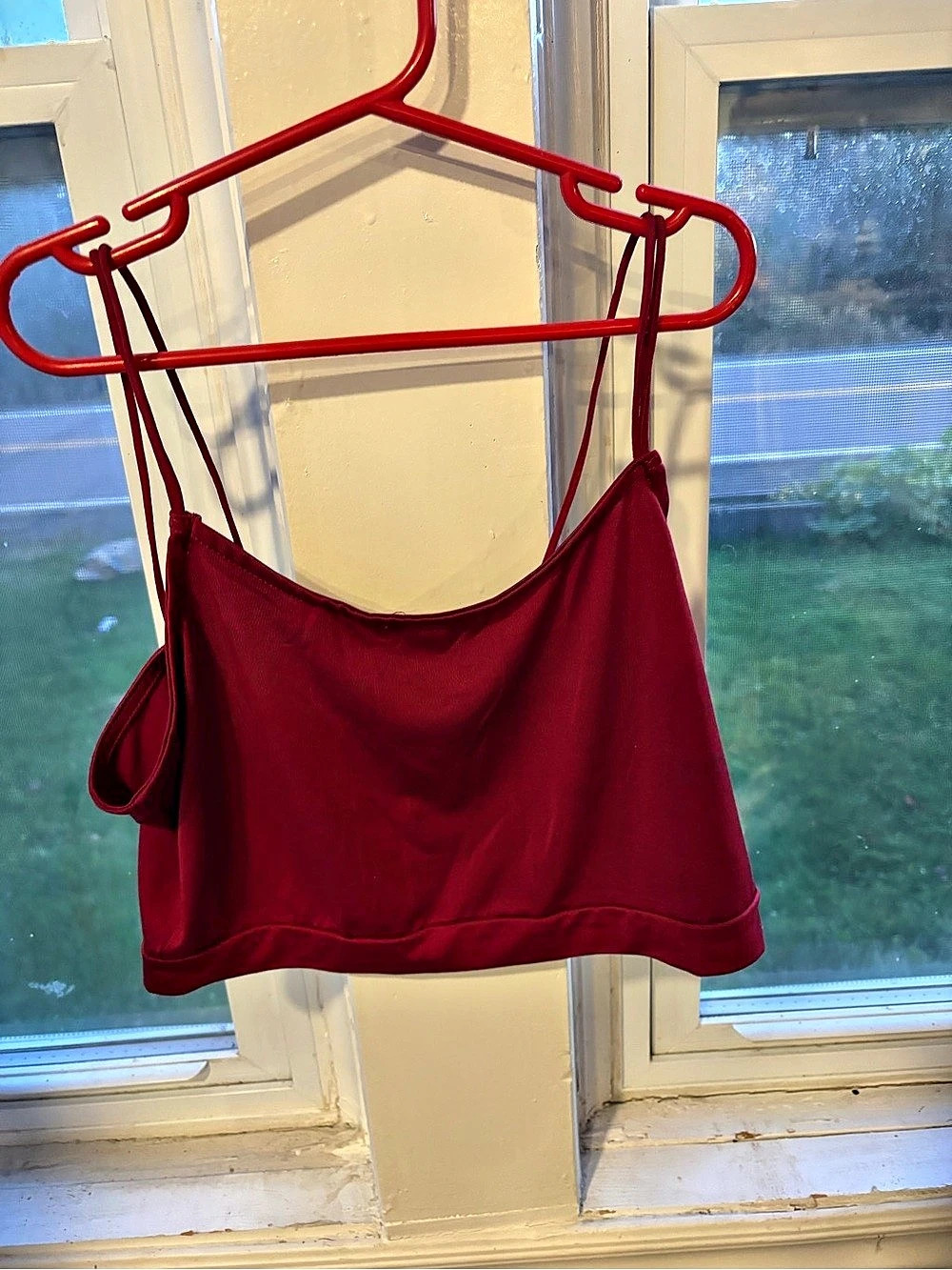ZAFUL Satin Cami in Red Size Medium Like New